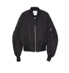 Attico Bomber Oversize In Poliestere Nero Donna In Black