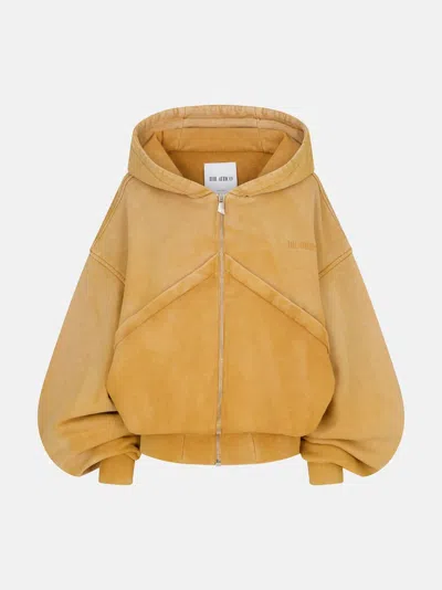 Attico Bomber In Sprayed Jersey. In Ocher