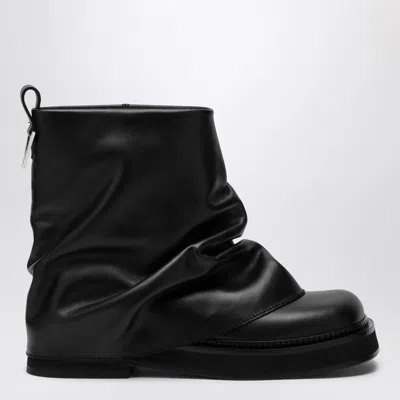 ATTICO THE ATTICO  COMBAT MINI ROBIN BLACK LEATHER BOOT