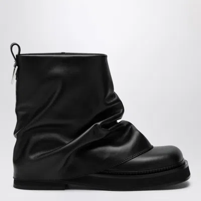 ATTICO THE ATTICO COMBAT MINI ROBIN BLACK LEATHER BOOT