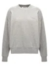 Attico Comfort Fit Cotton Sweatshirt In Gray