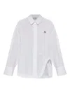 Attico Oversized Cotton Shirt Long Sleeves Collar In White