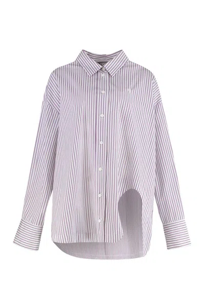 Attico The  Cotton Shirt In Purple