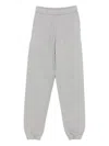 Attico Cotton Sweatpants With Elastic Waistband And Side Pockets In Gray
