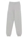 Attico Cotton Sweatpants With Elastic Waistband And Side Pockets In Gray