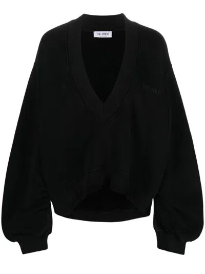 Attico Cotton Sweatshirt In Black