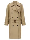 Attico Cotton Trench Coat Coats And Trench Coats Beige In Brown