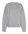 Attico Grey Crewneck Logo Pullover In Gray