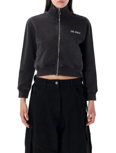 ATTICO THE ATTICO CROP ZIP FLEECE