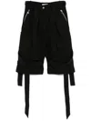 Attico Wide Bermuda Shorts In Black