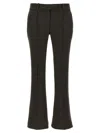 Attico Flared Trousers With Back Pocket And Side Pockets In Black