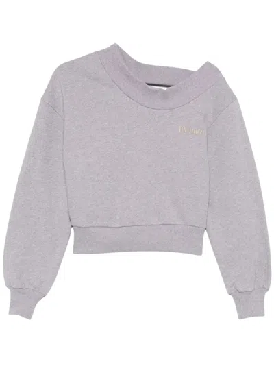 ATTICO THE ATTICO CROPPED ONE-SHOULDER SWEATSHIRT