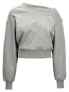 Attico Logo Sweatshirt With Crossed Neckline And Open Back