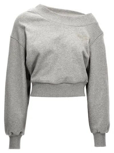 ATTICO THE ATTICO CROSSED LOGO SWEATSHIRT