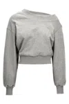 Attico Logo Sweatshirt With Crossed Neckline And Open Back