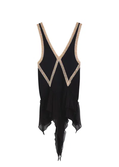 ATTICO THE ATTICO CRYSTAL-EMBELLISHED CREPE MINI DRESS