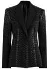 Attico Blazer In Black Wool In Black