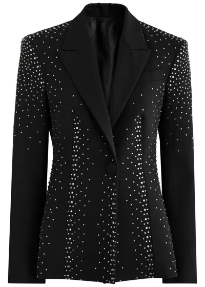 ATTICO THE ATTICO CRYSTAL-EMBELLISHED WOOL BLAZER