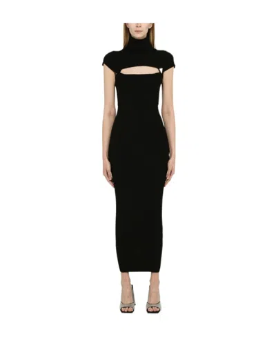 ATTICO THE ATTICO CUT-OUT HIGH-NECK DRESS