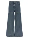 Attico Light Blue Cut-out Jeans In Blue