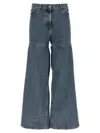 Attico Light Blue Cut-out Jeans In Blue