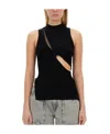 Attico Viscose Top In Black
