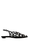 Attico Grid Ballerina In Black