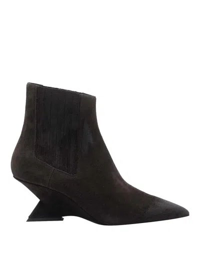 Attico The  Dark Brown Cheope Ankle Boots