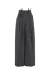 Attico Dark Grey Wool Blend Palazzo Pant