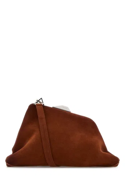 Attico The  Day Off Clutch In Brown