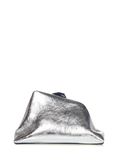 Attico The  ''day Off'' Shoulder Bag In Silver
