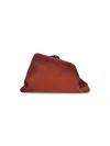 Attico Irregular Shape Clutch Bag In Red