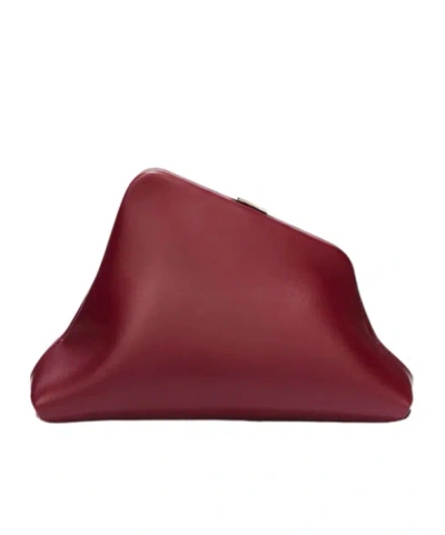 Attico The  Day Off Small Clutch Bag In Burgundy