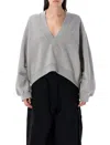 Attico Fleece Sweatshirt Sweatshirts Grey In Gray