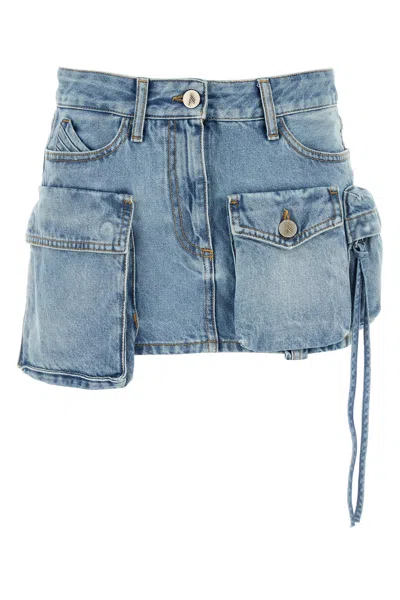 Attico The  Denim Mini Skirt