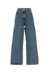 Attico Light Blue Cut-out Jeans In Blue