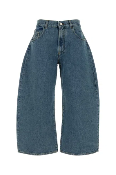 Attico The  Denim Wide-leg Jeans In Blue