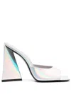 Attico The  Devon 115mm Mule In Silver
