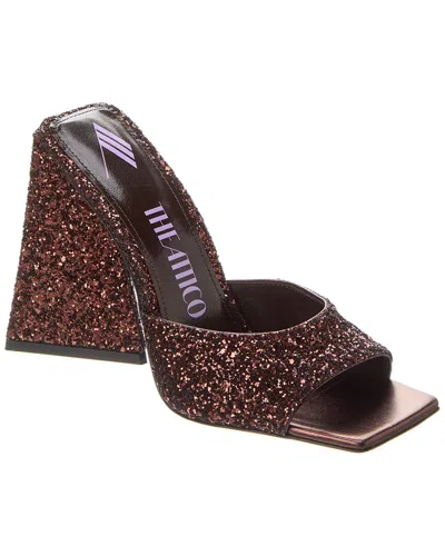 Attico The  Devon Glitter Mule In Brown