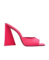 Attico Devon Sandals With Square Head And High Heels In Red
