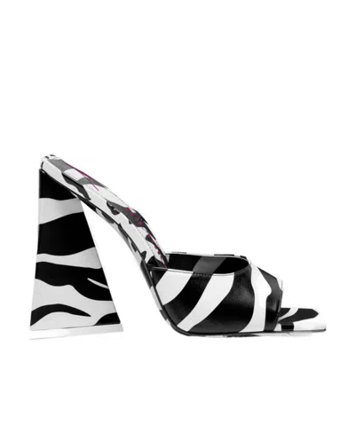 ATTICO THE ATTICO DEVON ZEBRA PATTERN SANDALS