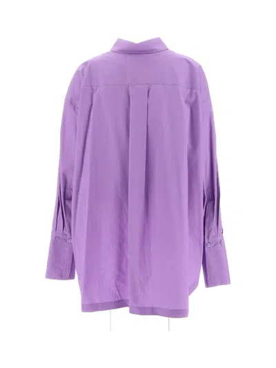 Attico The  Diana Cotton Shirt In Lilac