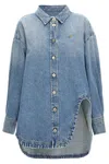 Attico Diana Denim Shirt Long Sleeves