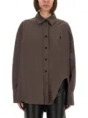 Attico ''diana'' Dark Brown Shirt In Brown
