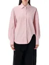 Attico Collared Neck Long Sleeves Shirt In Pink