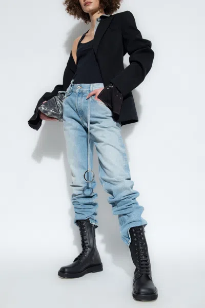 Attico The  Distressed Jeans In Blue