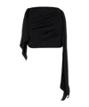 Attico Minigonna In Crepe Nero Donna In Black