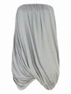 Attico Strapless Mini Dress In Grey Viscose