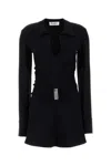 Attico Mini Dress With Deep V-neck In Black