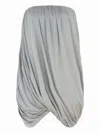 Attico Strapless Mini Dress In Grey Viscose In Grey